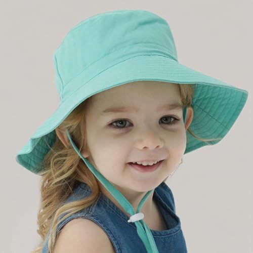 Image of MaxNova Baby Sun Hat Large Brim Toddler Summer Hats Baby Bucket Hat Kids Beach Hats for Baby Girls Boys