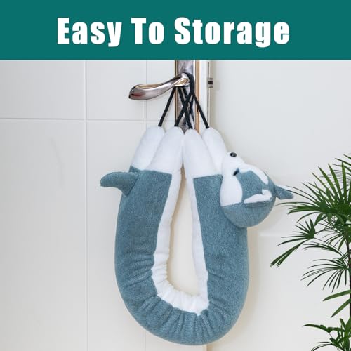 Image of Marwood Under Door Draft Stopper Decorative Wind Stopper 30 inch for Door & Window, Weighted Animal Air Draft Stopper Snake Noise Blocker for Bottom of Door with Hanging Loops - Husky
