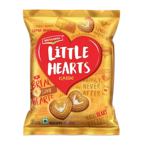 Image of Britannia Little Hearts Biscuits, 26g, Golden Yellow