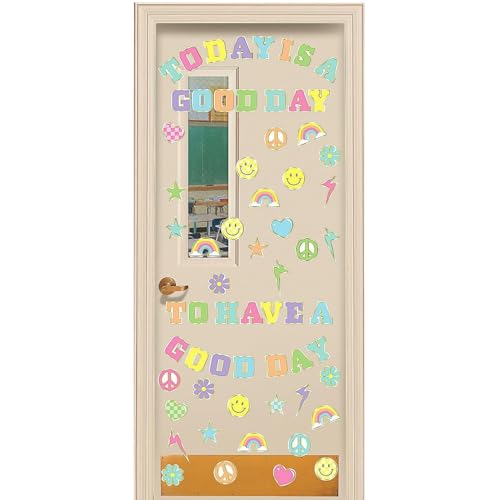 Décoration de porte de classe arc-en-ciel pastel kit affichage mural primaire 67 pcs