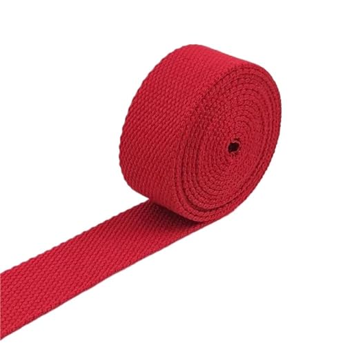 WENYAGUO Polyester Cotton Webbing Strap, Multicolor Cotton Webbing Strap 25mm Width 2mm Thick 5 Meters for DIY Sewing Craft(5)