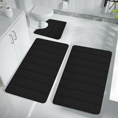 Tapis de salle de bain lavable en machine pour éliminer l'humidité et les sols glissants