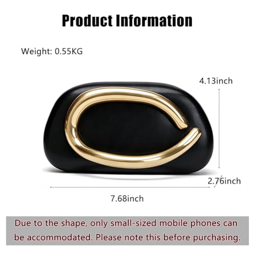 Image of Acrylic Clutch Purse for Women Classic Round Acrylic Evening Handbag Vintage Metal Handlebars Bag for Wedding Party Prom