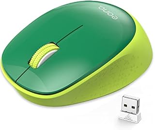 Amazon Brand - Eono Wireless Mouse for Laptop Ergonomic Cordless USB Mice with 1600DPI, Silent Click Optical Tracking for PC Tablets Chromebook Notebook MacBook Office Home Work-Yellow