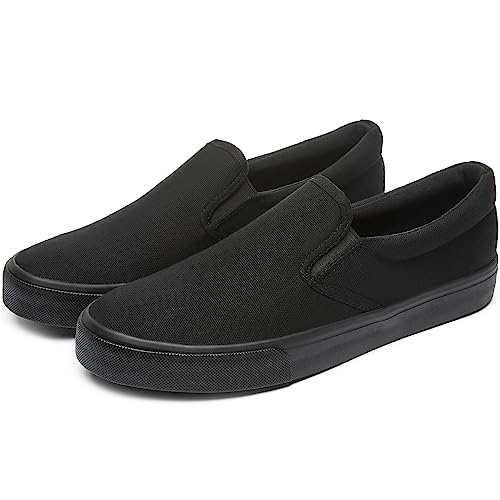 yageyan Mens Slip on Sneakers Loafers Shoes Black Shoes White Casual Fashion Shoes?blk11?