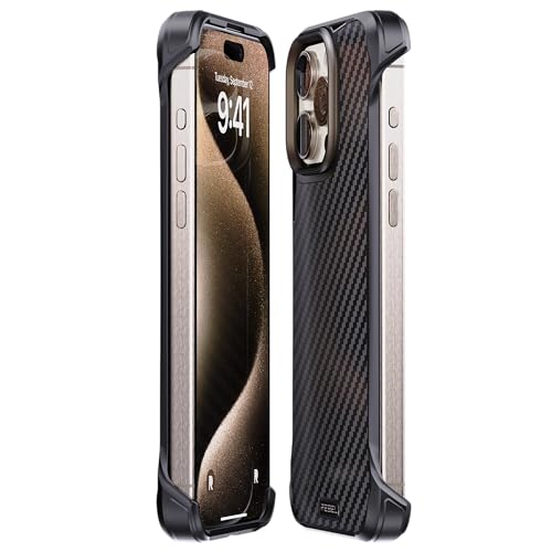 REBEL Case for iPhone 15 Pro Max [Flex Series] Exposed Sides for Comfort, Aramid Fiber, Strong MagSafe Compatible, Shockproof, Metal Lens, Protective Frameless Design, 6.7 Inch Phone 2023 (Flex)