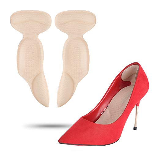 DOACT 3-1 Empuñaduras de tacón alto con plantilla de soporte de para zapatos Insertos de cojín de zapatos demasiado grandes para mujeres y hombres Almohadillas ortopédicas con pegatinas para