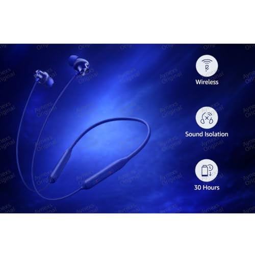 Image of Original Earphone for OnePlus Z2 ANC Neckband Bluetooth with Stylish Build (Blue)