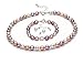 Produktbild TreasureBay Schmuck-Set mit Halskette, Armband und Ohrringen, Reisform, mehrfarbig, natürliche Süßwasserperlen, 7-8 mm