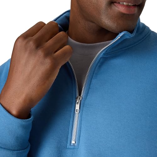 Hanes Men's Quarter-Zip Pullover, EcoSmart Fleece Pullover Shirt for Men, Cotton Blend