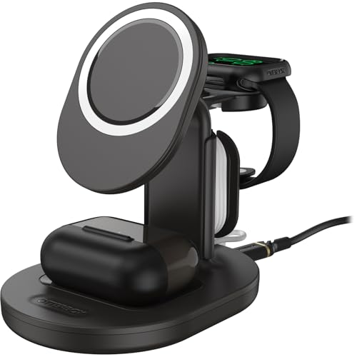 Image of OtterBox 3-in-1 Wireless Charging Station for MagSafe - Black