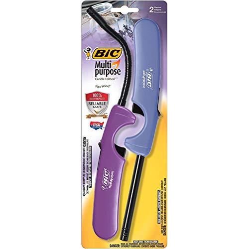BIC Multi-Purpose Candle Edition Lighter & Flex Wand Lighter, 2-Pack (2 Pack)
