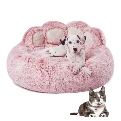 SHJOEE Letto Per Gatti e Cani a Forma Di Zampa D'orso Cuccia Cane Interno Fluffy Peluche Cuccia Gatto Soffice Morbida Lettino per Animali Domestici Divano per Cani Comodo e Antiscivolo