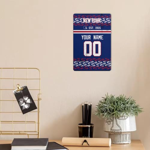 Image of New York Metal Sign for Outside Custom Name and Number Gifts
