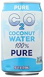 C2O Pure Coconut Water | Plant Based | Non-GMO | No Added Sugar | Essential Electrolytes | 10.5 Fl Oz (Pack of 24)