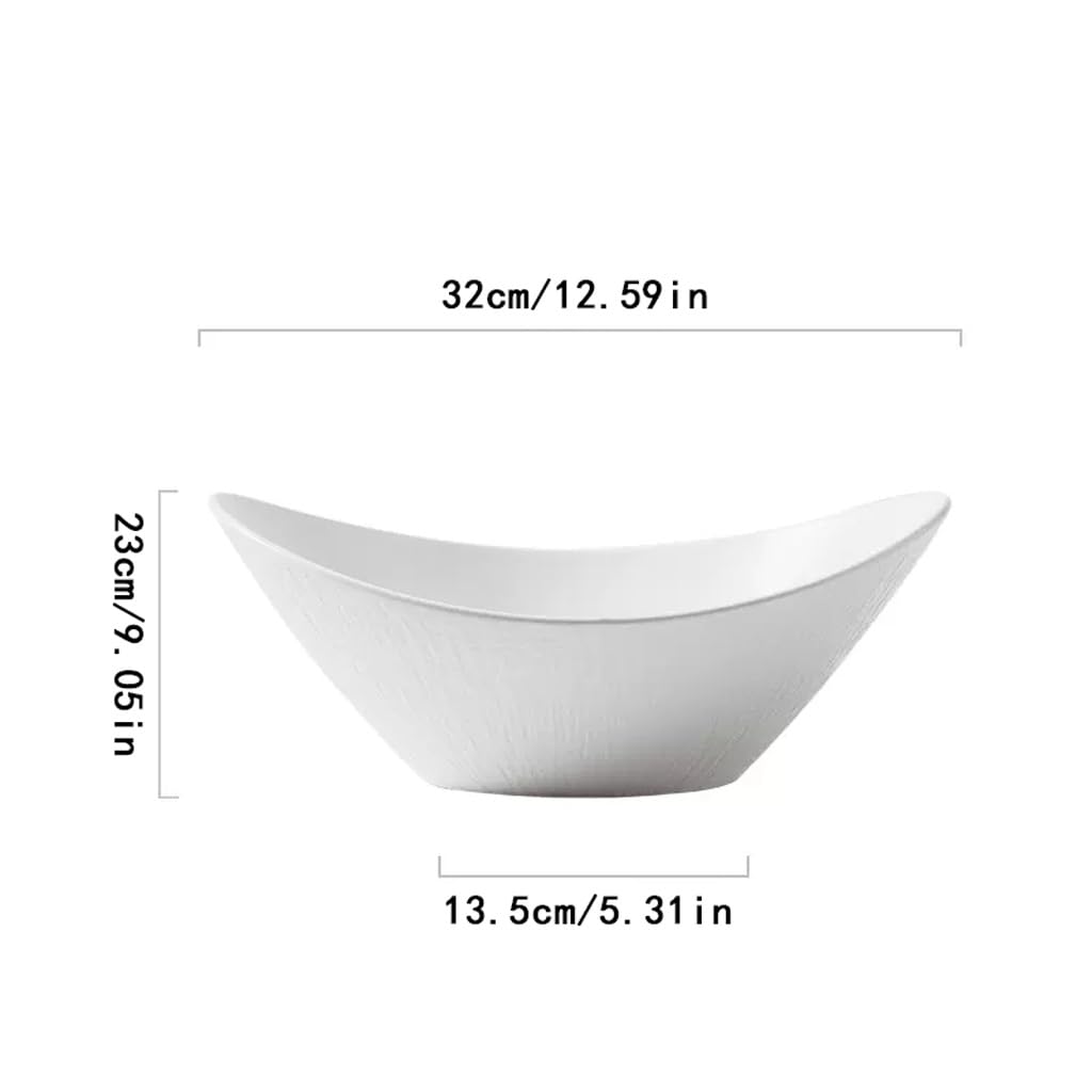 Saladier Saladier de Fruits Bouche Oblique Grand Bol à Soupe Domestique en céramique Vaisselle Japonaise Vaisselle familiale Bol(A,S)