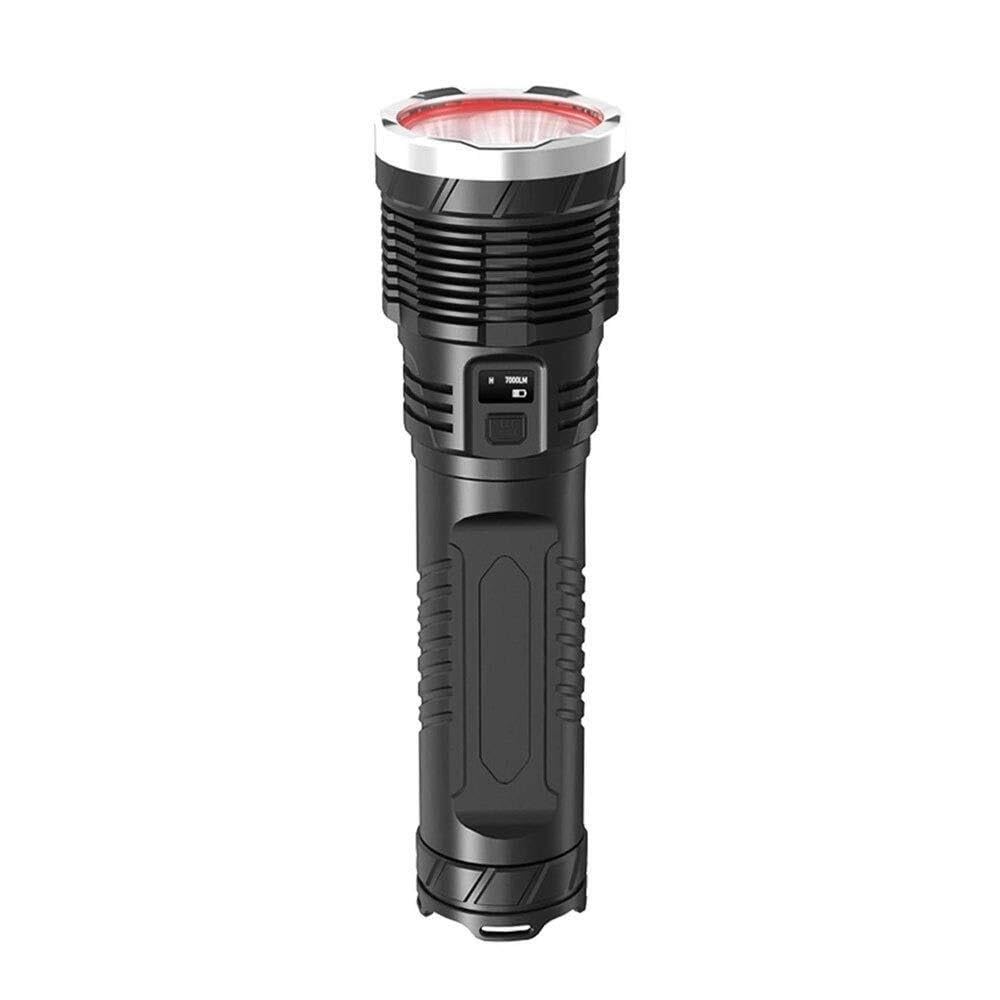 QFGVMXBWKZH LED Flashlights - Powerful High Lumens Zoomable Flashlight - 5 Modes, Bright Small Flash Light for Camping Accessories, Emergency Gear, USB Charging(L)
