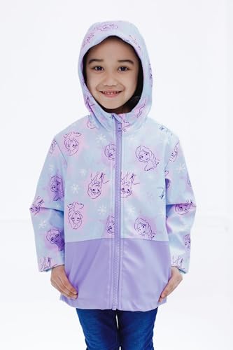 Disney Junior Girls Zip Up Waterproof Rain Jacket Toddler to Little Kid Sizes (3T - 7)4