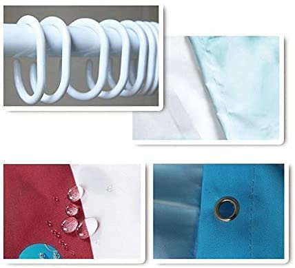 Rideau De Douche Imperméable Pour Salle De Bain (fleurs Blanches, 150