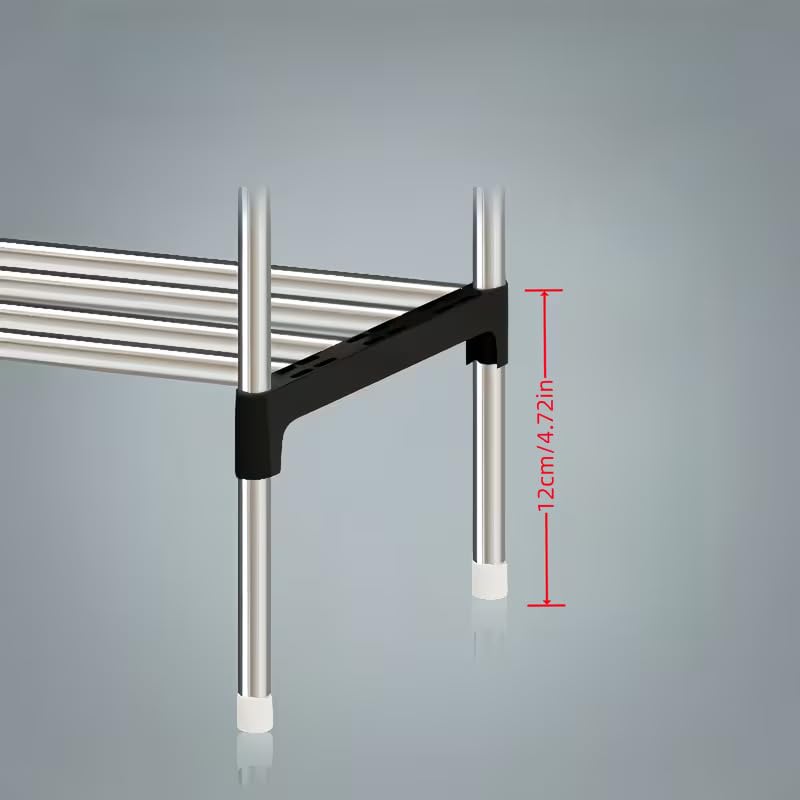 Image of 5-Tier Shoe Storage Rack | Space-Saving Free-Standing Shoe Organizer | Durable Metal Frame with Open Shelves | Ideal for Entryway, Closet, Bedroom fvewv (HANDRAIL-Black)
