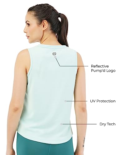 Image of PUMP'D Athleisure Women's Sleeveless Tank Top -Lightweight, Anti-Odor, UV Protect, Dry Tech, Ultra Soft Seams