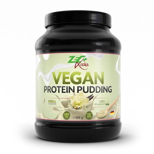 Zec+ Nutrition LADIES Vegan Protein Pudding – Vanille, 500 g veganes Pudding Proteinpulver mit Glucomannan, Low Carb Protein-Dessert mit Erbsen- und Lupinen-Protein, Made in Germany