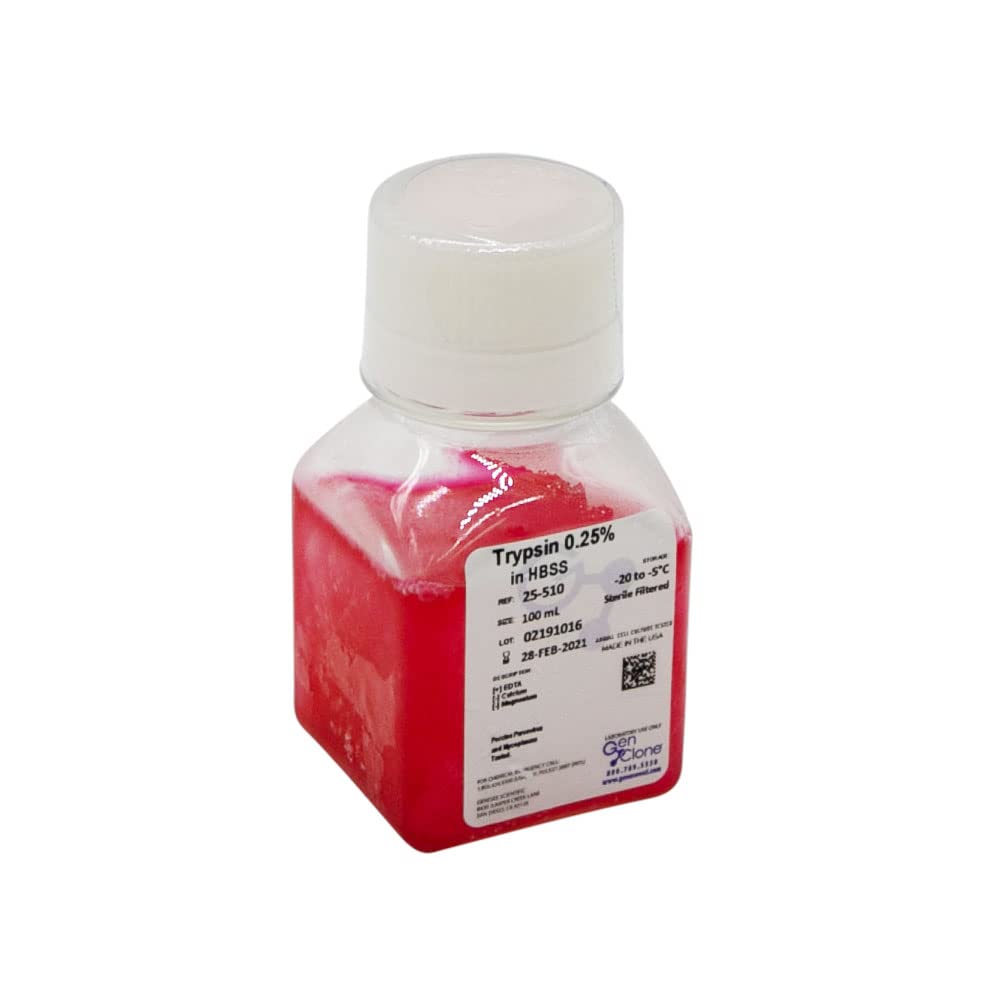 Trypsin-EDTA, 0.25% 1X Without Calcium and Magnesium 6 x 100 mL/Unit