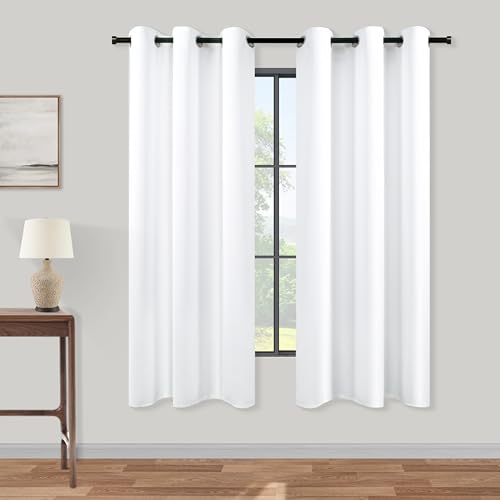 Image of White Grommet Curtains 42x63 inches Long