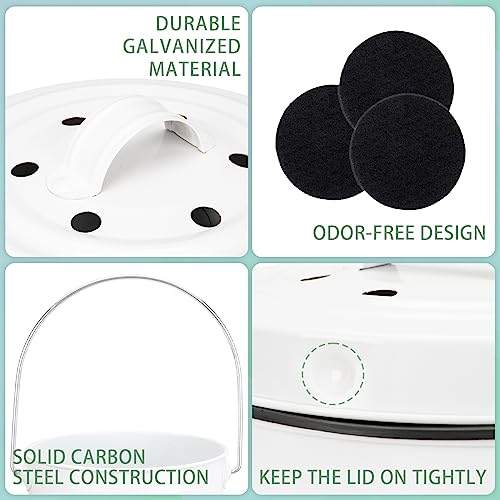 Image of Vipush Kitchen Compost Bin Indoor (White)