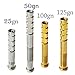 yeseje 125/100/ 50/25/ Grain Brass and Aluminium Arrow Inserts Suitable for Arrow Shafts ID.245 OD .303(7.7mm) Connecting Archery Ponts Practice Arrow Target Carb (12-Pack) (Aluminum-25gn)
