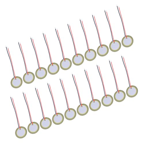 BESTonZON 20mm Brass Plate Piezo Discs 20pcs Sheets Ideal for Acoustic Guitars Instrument Pickups
