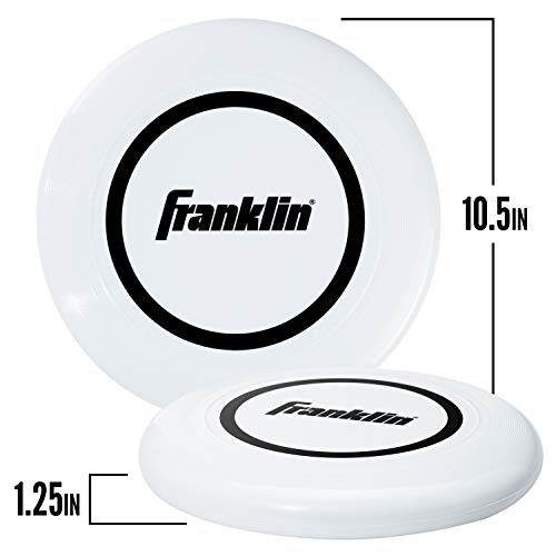 Frisbee Franklin Sports, 140 gramas, para todas as idades, branco