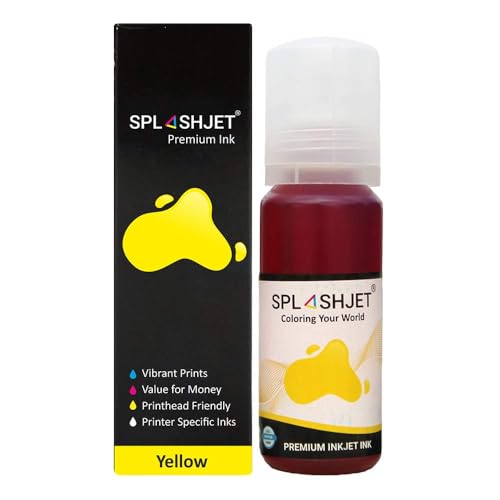 Image of Splashjet 001 Compatible Refill Ink for Epson L4150, L4160, L6160, L6170, L6190, L655 Printer Ink Bottle, 001 Ink Code (70gm x 1 Yellow) Ink Bottle - 501769