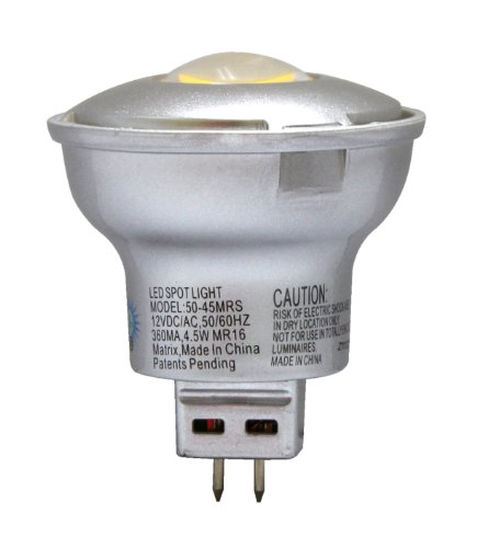 Benchmark by Viribright 4.5W MR Medium Flood 80-Degree, GX5.3 Bi-Pin Base, 12V DC Non-Dimmable LED Light Bulb, Daylight 6000K 240 Lumens (Replaces 25W Halogen MR16)
