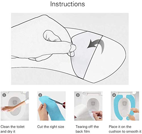 image for Hommate Cloth Toilet Seat Cover Toilet Pads Bathroom Warmer Soft Avail