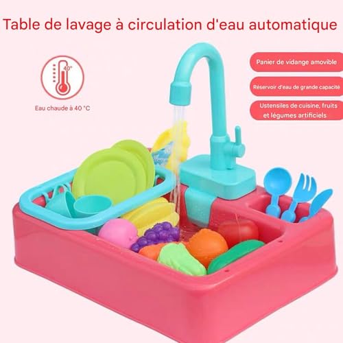 Lavabo Jouet Enfant Table d'Eau Activités Éducatives 1 3 Ans Préscolaire - 6