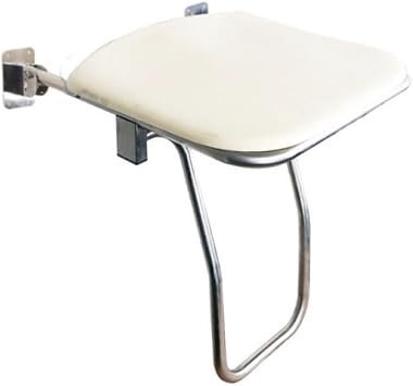 EYM Stainless Disabled Bathroom Bathtub Shower Seat with Folding Plastic Seat