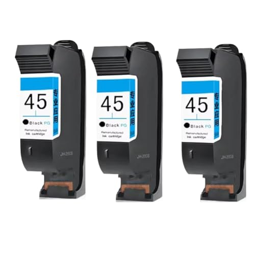 Cartouche d'encre 45 51645A noire pour imprimante Deskjet 710c 930c (Lot de 3)