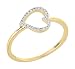 Produktbild Ardeo Aurum Damenring aus 375 Gold Gelbgold mit 0,04 ct Diamant Brillant Herz-Ring Herzchen-Form
