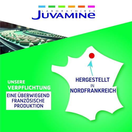 JUVAMINE - Pflanzliche Kohle 1.000 mg - Verdauung - Blähungen - Hilft, übermäßige Blähungen nach einer Mahlzeit zu reduzieren - 1-monatliches Programm - 120 Kapseln