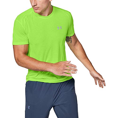 Under Armour UA Streaker 2.0, Men's T Shirt with Tight Cut, Cool and Breathable Running Apparel for Men Men, green (Lime Light/Lime Light/Reflective (884)), S