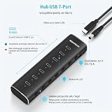 RSHTECH 10 Prot USB Hub 3.2 z zasilaczem - RSH-H7C