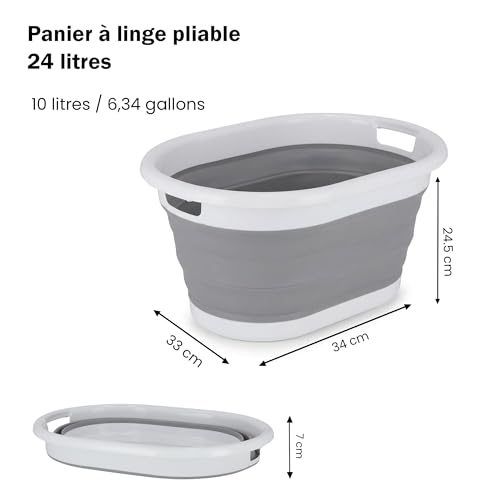 Bac de rangement pliable 24 litres pour optimiser les petits espaces