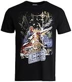 STAR WARS Men's T-Shirt - Empire Strikes Back Classic Jedi Rebel T-Shirt - Vintage Graphic Tee for Men (S-XL), Size Large, Empire Strikes Back