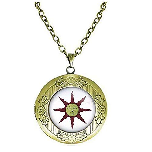 Dark Souls Solaire of Astora Sun Locket Necklace, Dark Souls of Astora Sun Locket Necklace