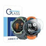Pellicola protettiva compatibile con Garmin Instinct 3 50 mm AMOLED / Solar Smartwatch, pellicola protettiva in vetro temperato 9H (3 pezzi)