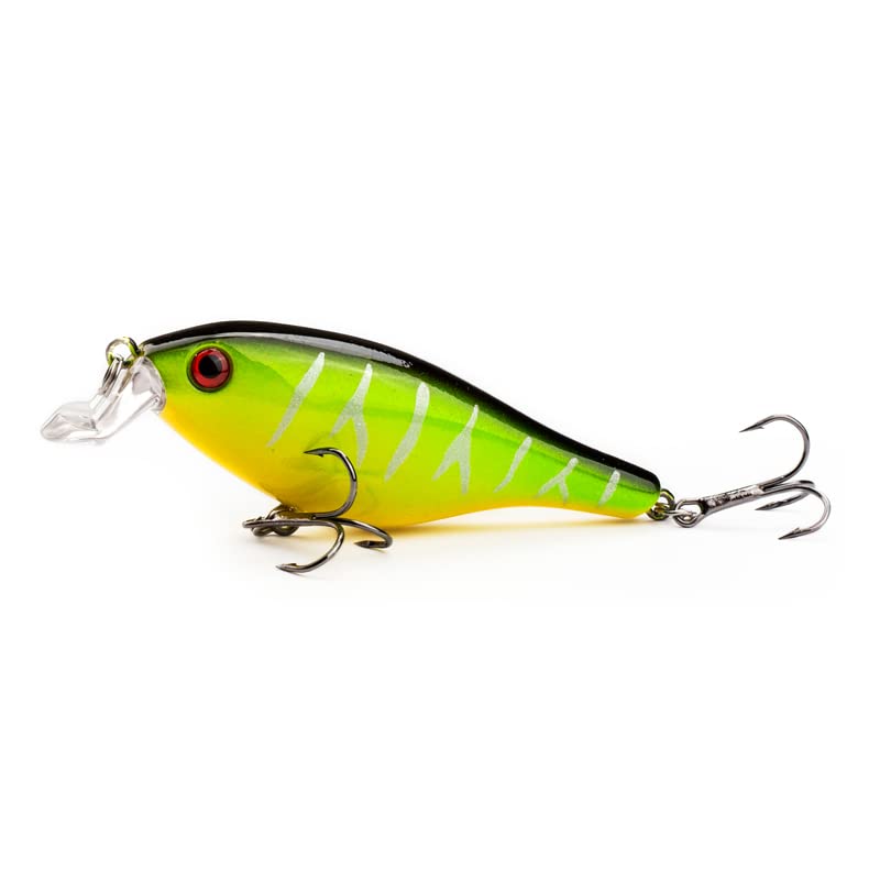 HUFFA 85mm/12g Gran Oferta señuelo de Pesca de plástico Duro Crankbait Carpa Cebo Curvo Especial Labio Aparejos de Pesca Pesca Isca Wobbler Flotante (Color : 07)