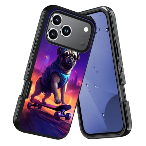 Coque robuste iPhone 17 Pro Max antichoc pour les loisirs en plein air motif chien