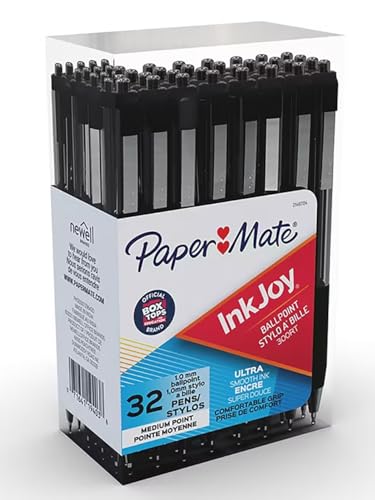 Image of Paper Mate Ballpoint 300RT Pens, 1.0mm Medium Point, Black Ink, 32 ct
