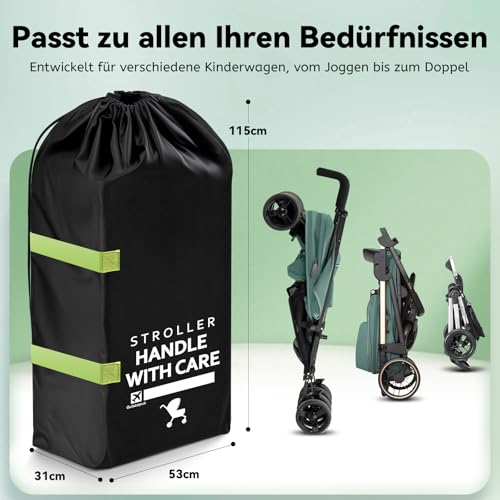 Guiseapue Transporttasche Kinderwagen: Kinderwagen Schutzhülle Flugzeug Universal Buggy Tasche Flugzeug, Großer Kinderwagentasche Flugzeug, Kinderwagen Zubehör, Baby Erstausstattung Neugeborene